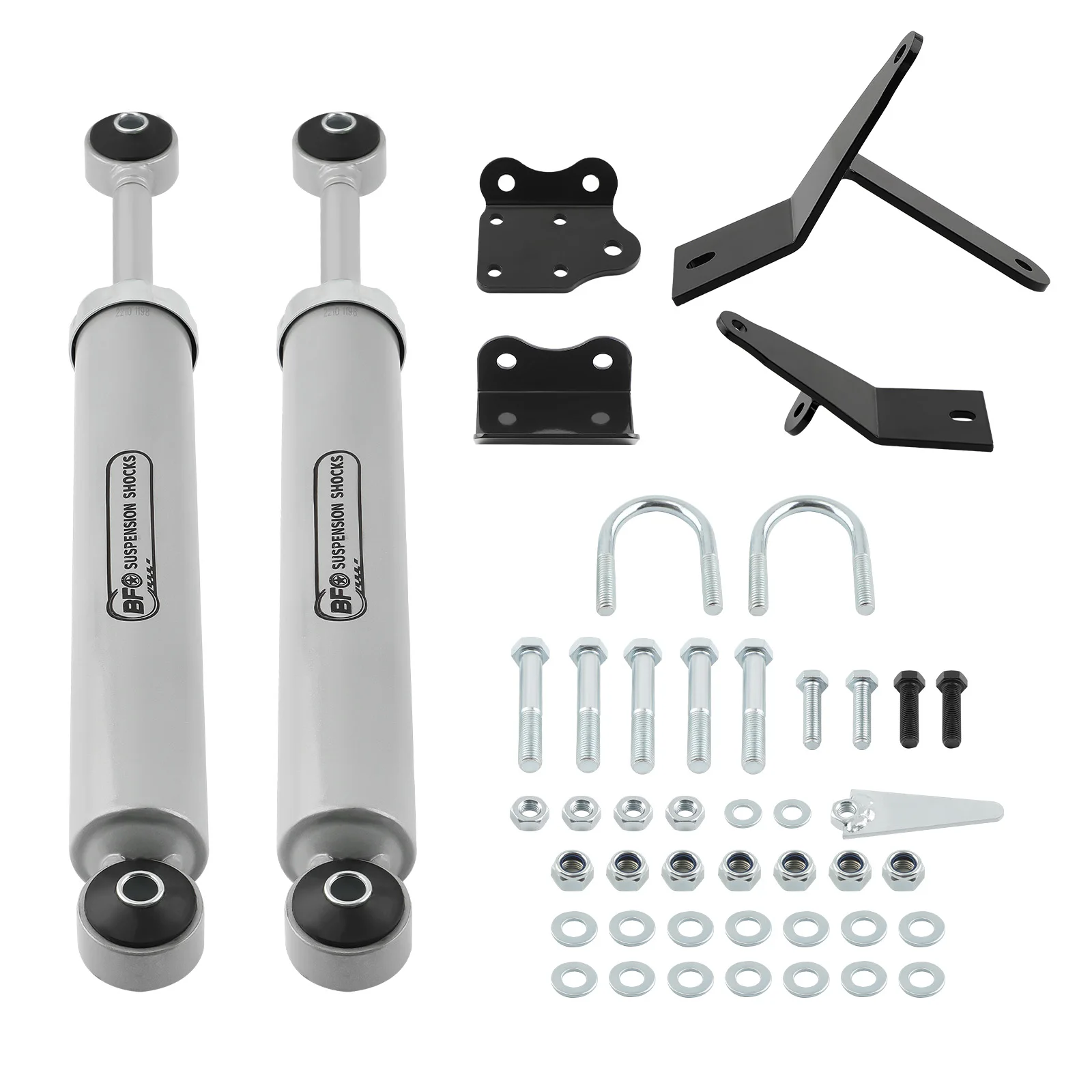 Dual Steering Stabilizer Kit for Dodge Ram 2500 3500 2003-2012 4WD Powder coated