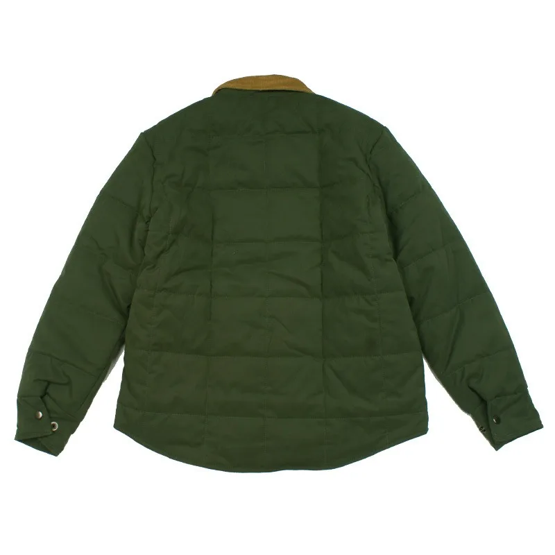 Men Retro Corduroy Coats Thicken Warm Quilted Patchwork Outdoor Hiking Camping Parka Casual Tooling Cargo Windbreaker Jackets