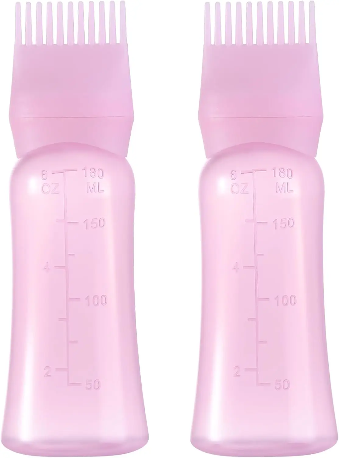 

Root Comb Applicator Bottle 6 oz Hair Oil Applicator for Dye, Graduated Scale Oiler Comb