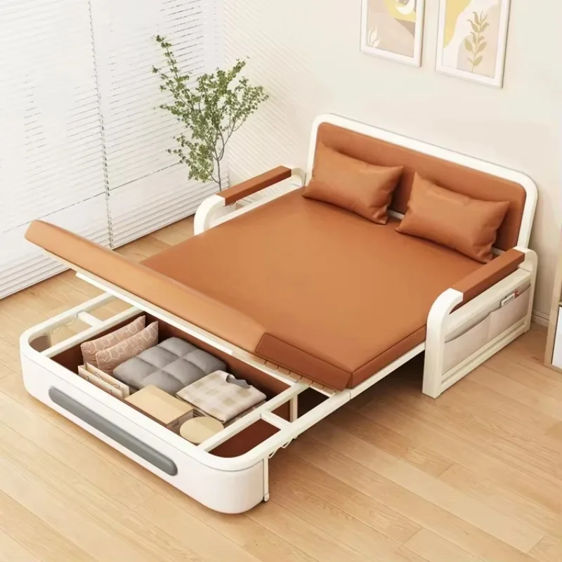 Divano letto singolo pieghevole soggiorno letto singolo balcone divano letto multifunzionale in pelle