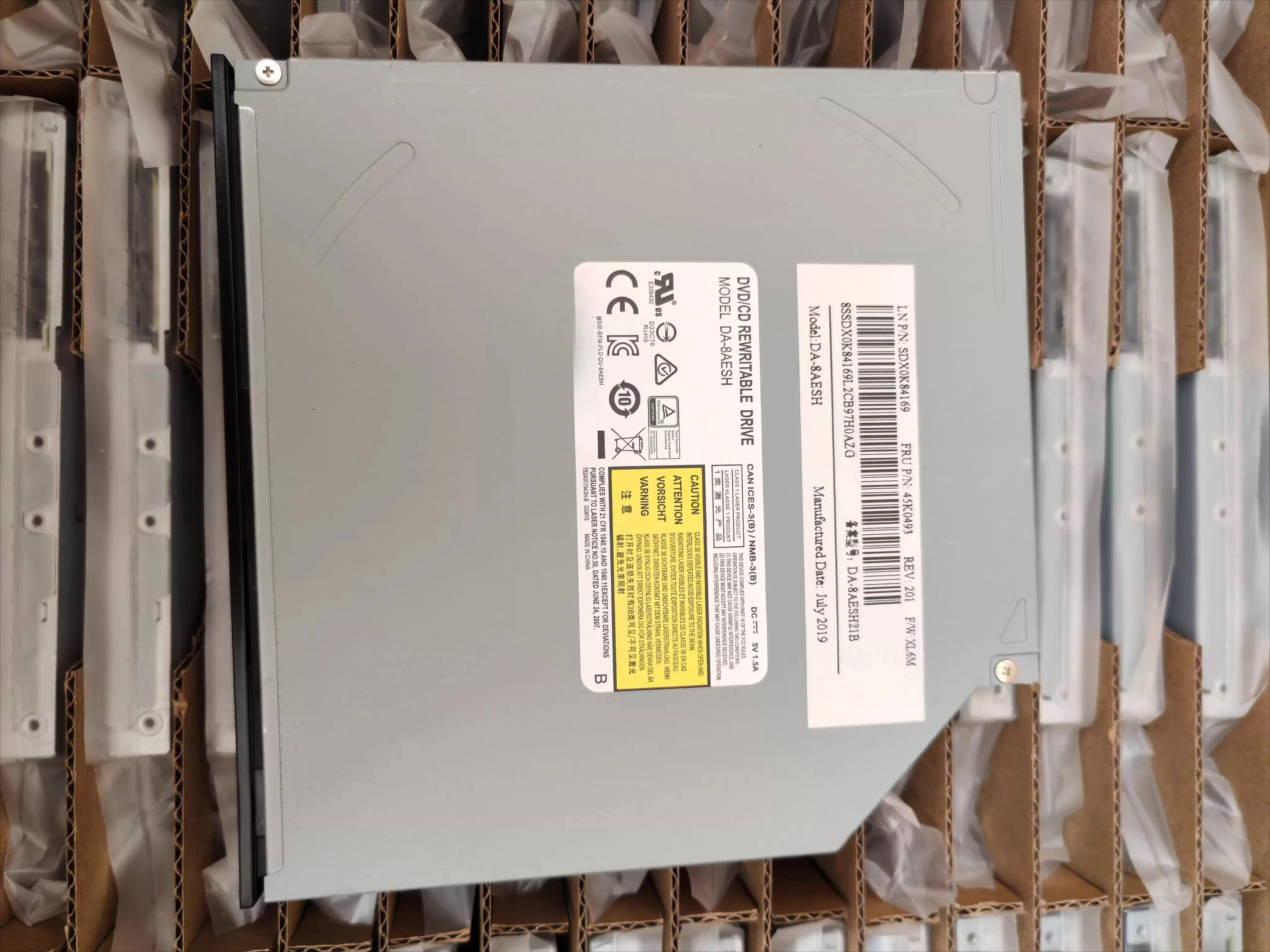 

Оригинальный оптический привод для небольшого корпуса Lenovo 45K0493 DA-8AESH, универсальный оптический привод 9,0 мм