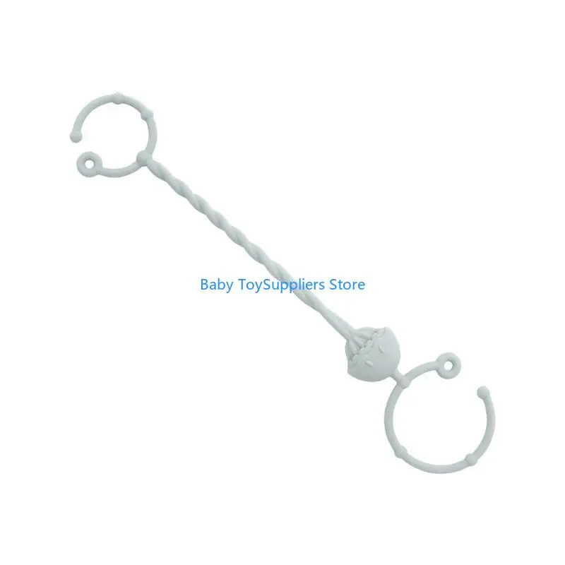 

R1WF Flexible Silicone Pacifier Chain Elastic Teether Toy Strap Bracelet Drop-proof
