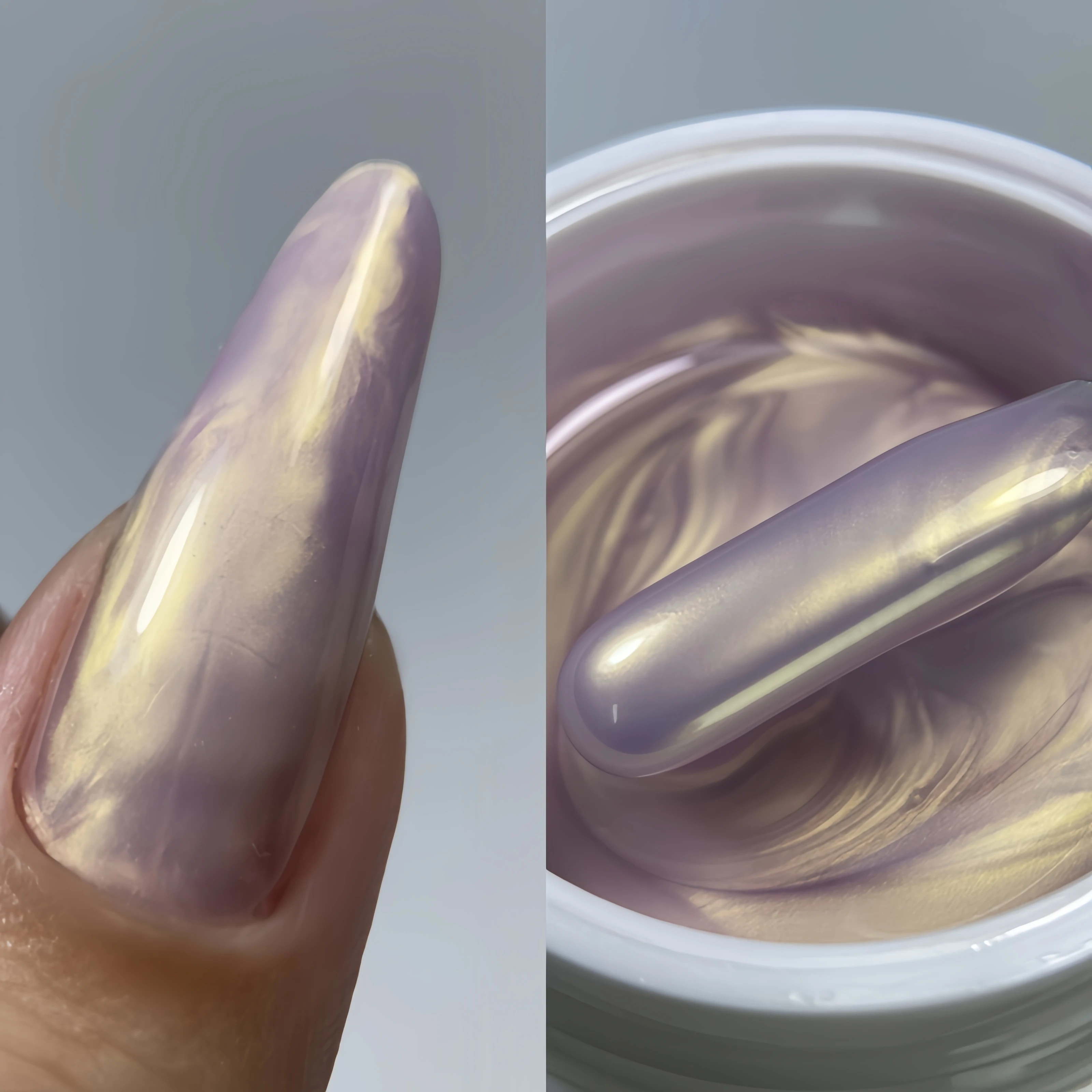 

MSHARE 30g Builder Nails Gel Pearl Purple Thread UV/LED TPO Free Nail Extension Gel Nail Construction Medium Self Leveling Gel