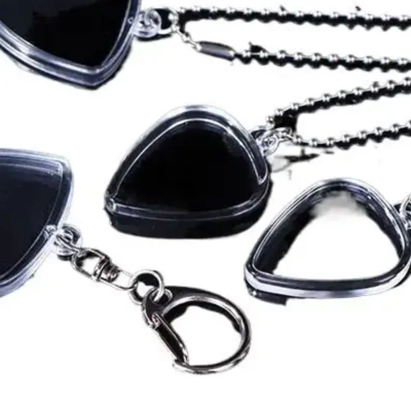 Guitarists Storage Guitar Pick Collection Box Clear Holder Keyring Bag Heart Shaped Picks Size Case Musical Accessories