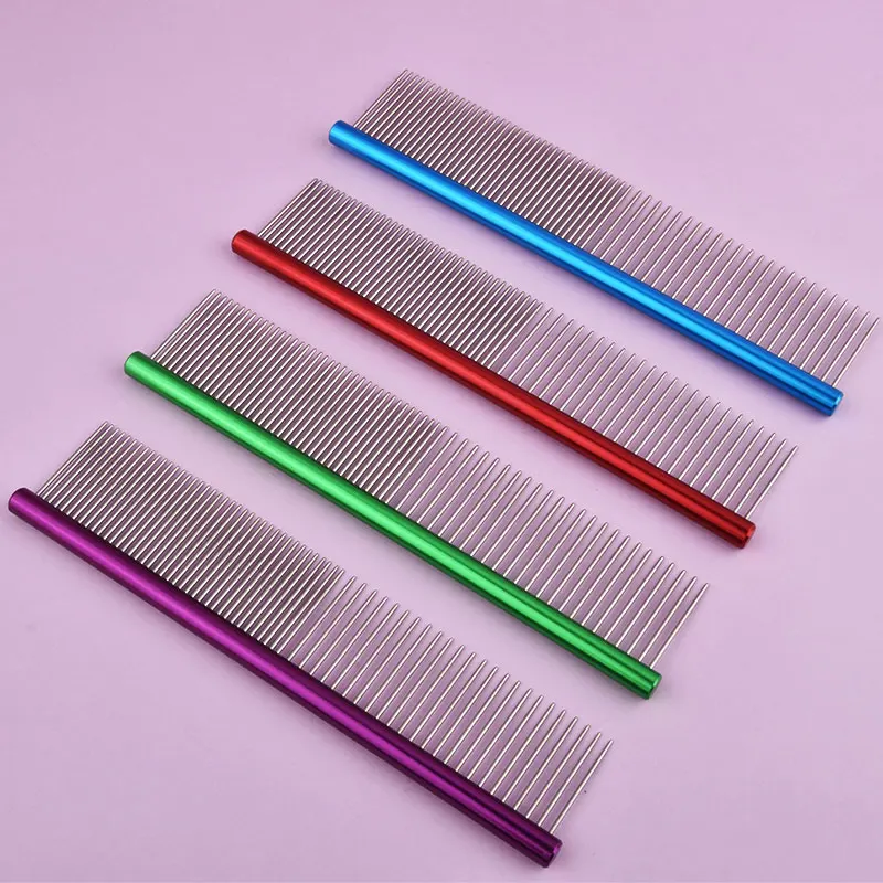 16/19/20/25cm High Quality Pet Comb Professional Stainless Steel Grooming Combs Cleaning Brush Removes Loose Tangles Dog Cat