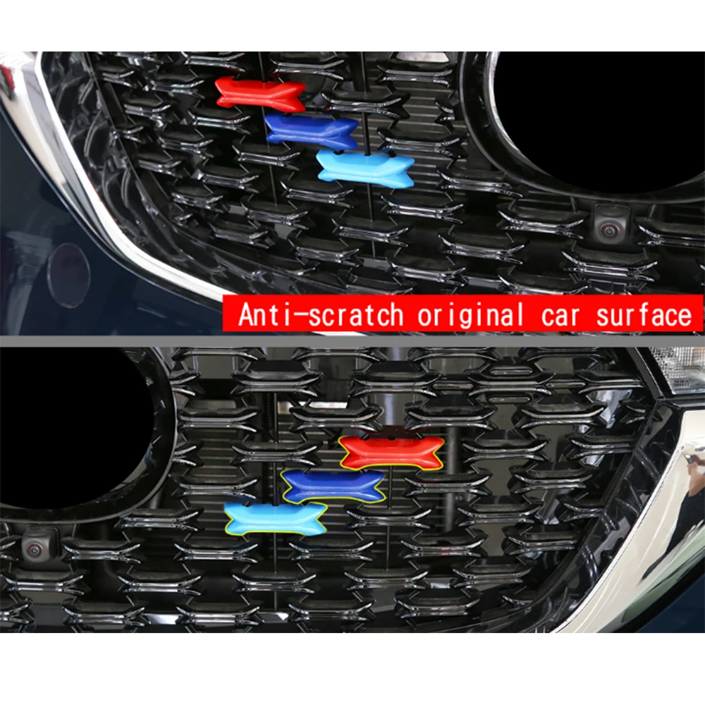 Car Front Grill Face Decoration Trim Molding Fit For Mazda cx-5 2022 2023 Exterior ABS Stickers Styling 3Pcs / 6pcs