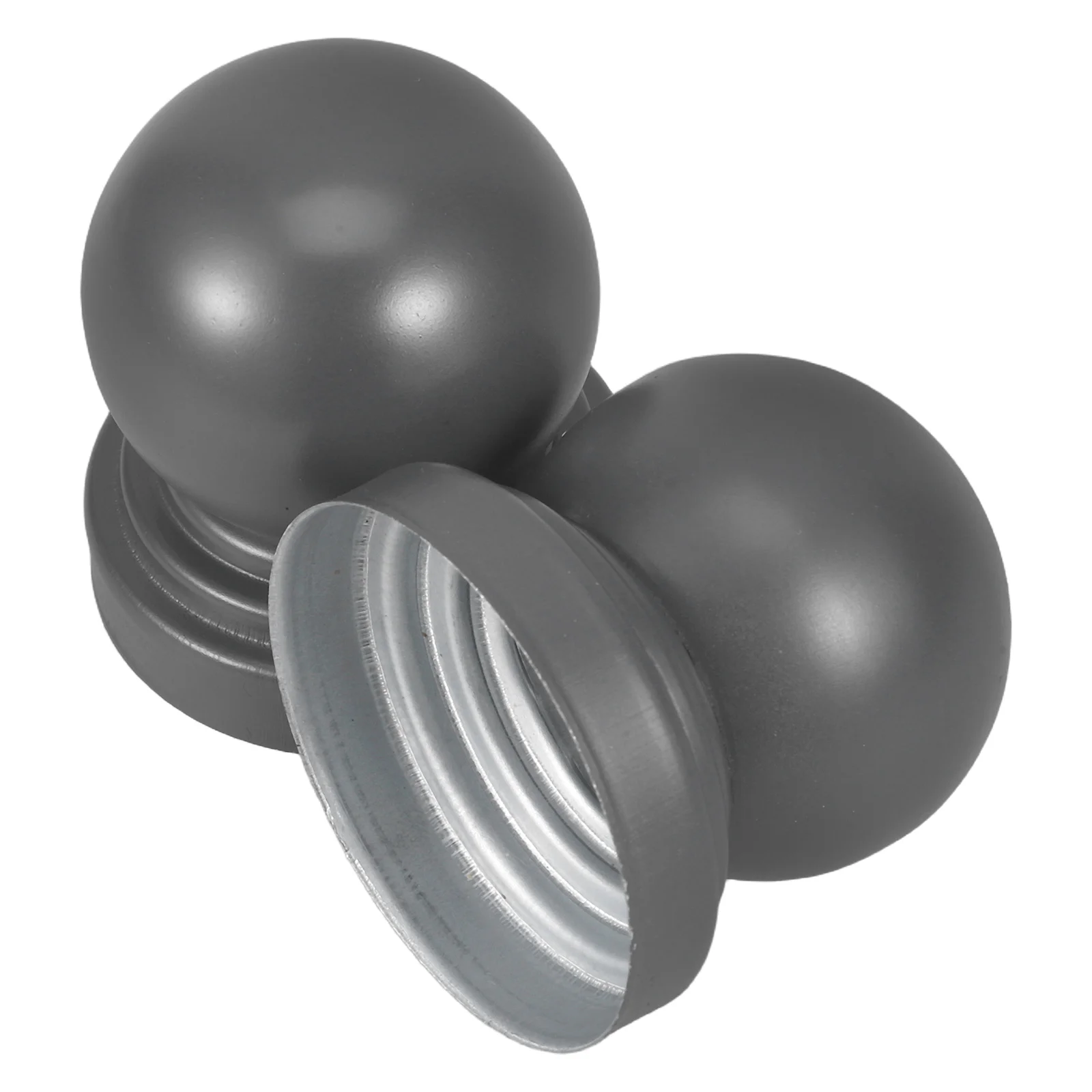 

2pcs Iron Art Fence Decor: Black Stamped Post Caps For Stairs Garden Fence Finials Balustrade Cap Border Finials Outdoor Railing