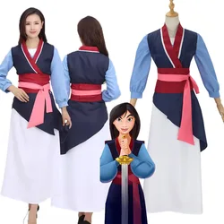 5PCS MuLan Role-playing Cosplay Costume Stage Performance Costume Replacing Father Military Hua Mulan Halloween Cosplay Costume