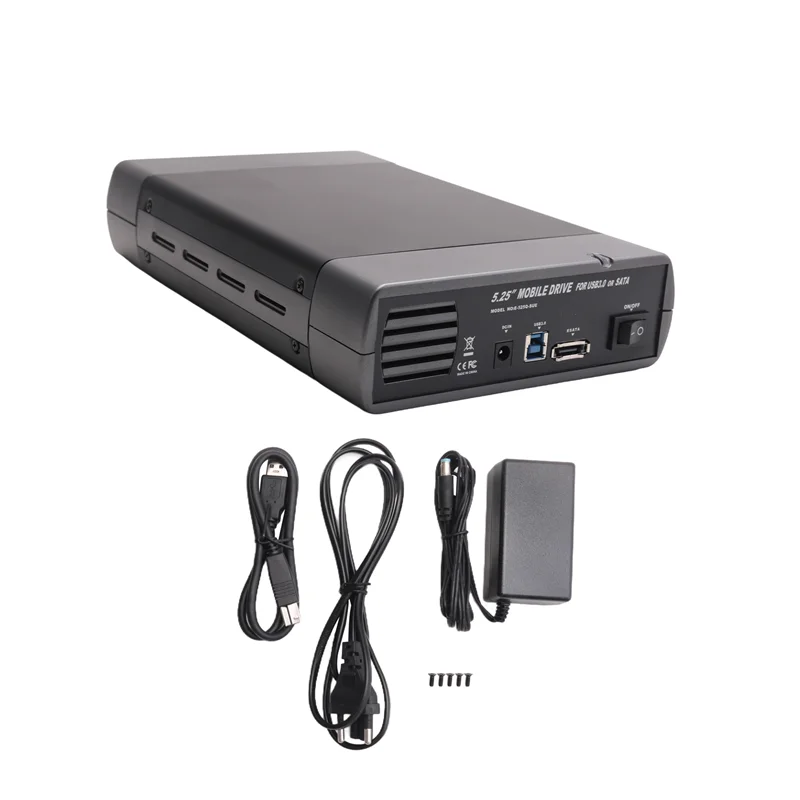 

USB 3.0 DVD CD Case External HDD Mobile Box For 3.5 Inch SATA Enclosure ROM Burner EU Plug