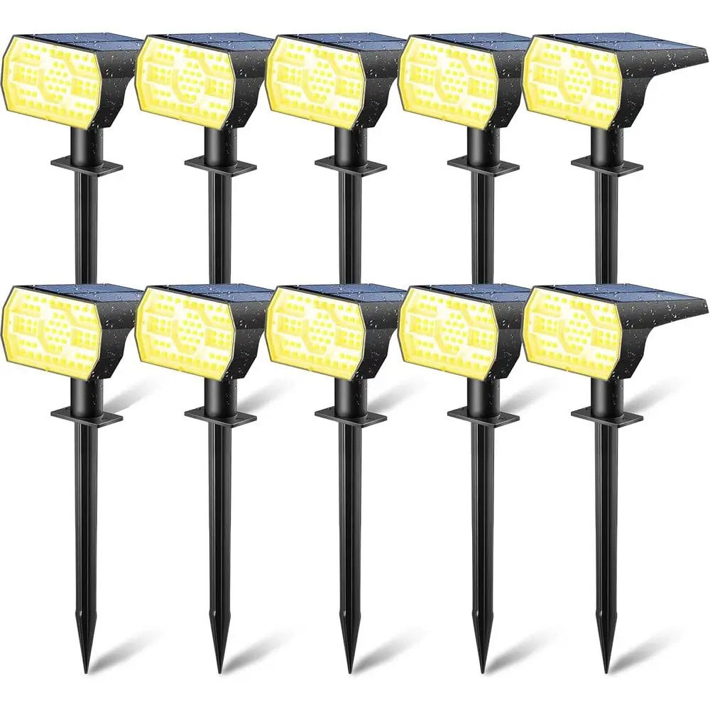 

Outdoor Waterproof IP68 LED Spotlights, 56-LED Dusk to Dawn Yard and Garden Landscape Lighting (Warm White, 10 Pack)
