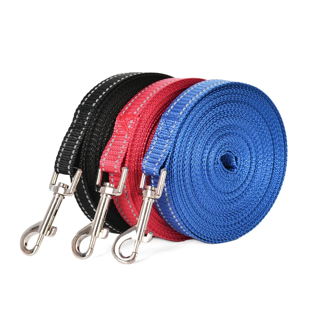 Nylon-Hundeleine, reflektierendes Zugseil für kleine große Hunde, Outdoor-Training, Spazierengürtel, langes Lanyard, Heimtierbedarf – Detail 3