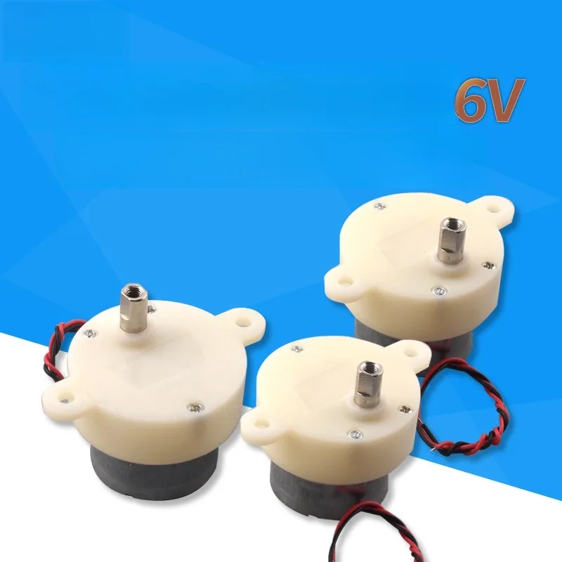 Mini Micro Geared DC Motor 6V 5RPM/100RPM Reversible Small Electric 6 Volt Robot Crafts Toy Advertising Light Boxes Mini Motor
