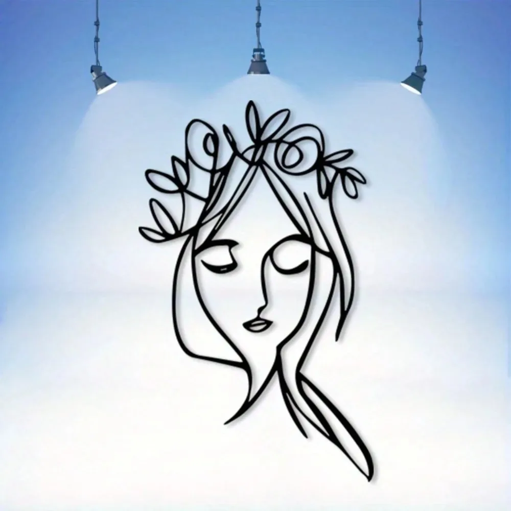 Metal Wall Art Flower Sculpture 3D Rustproof Home Decor Elegant Feminine Gift for Her Living Room