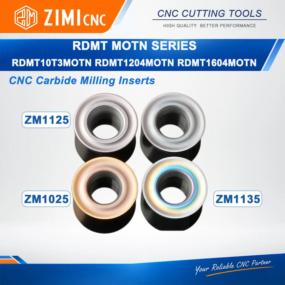 Carbide Milling Inserts RDMT10T3MOTN RDMT1204MOTN RDMT1604MOTN for Stainless Steel Hardened Steel