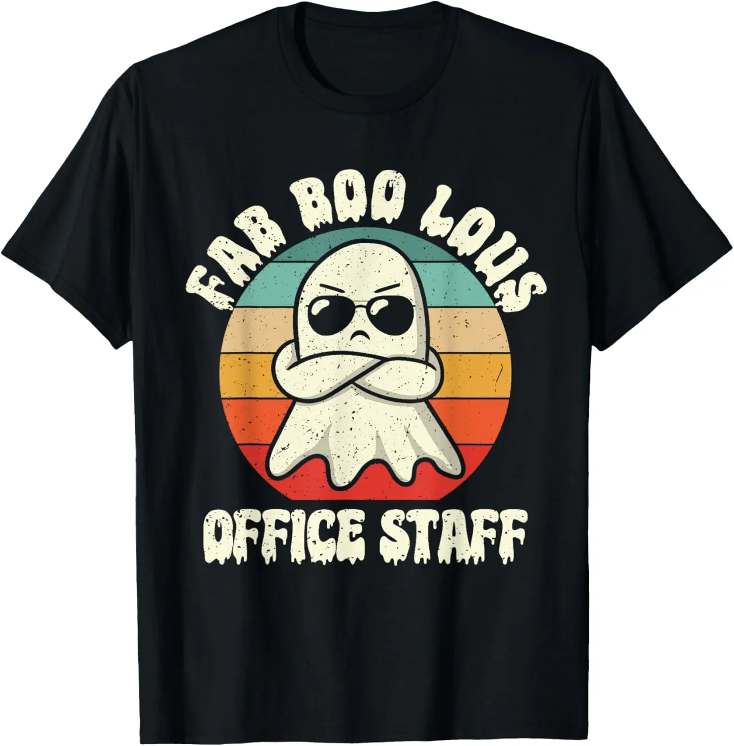 Fab Boo Lous Office Staff Retro Funny Halloween Costume T-Shirt