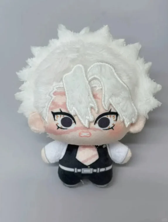 New Demon Slayer Shinazugawa Genya Cosplay Anime Plush 10CM Cute Stuffed Body Plushie Cartoon Pendant Birthday Gifts