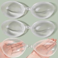 Silicone Clear Bra Invisible Push Up Chest Sticker Sexy Strapless Bra Adhesive Breast Pads for Women Sticky Wedding Bikini Bras