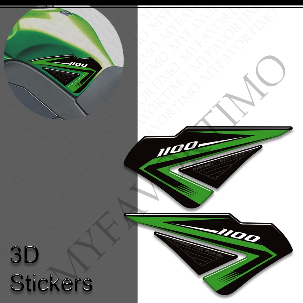 For Ninja 1100 SX 1100SX SE Tank Pad Knee Grip Gas Fuel Oil Cap Protection 3D Stickers Decals Accessories