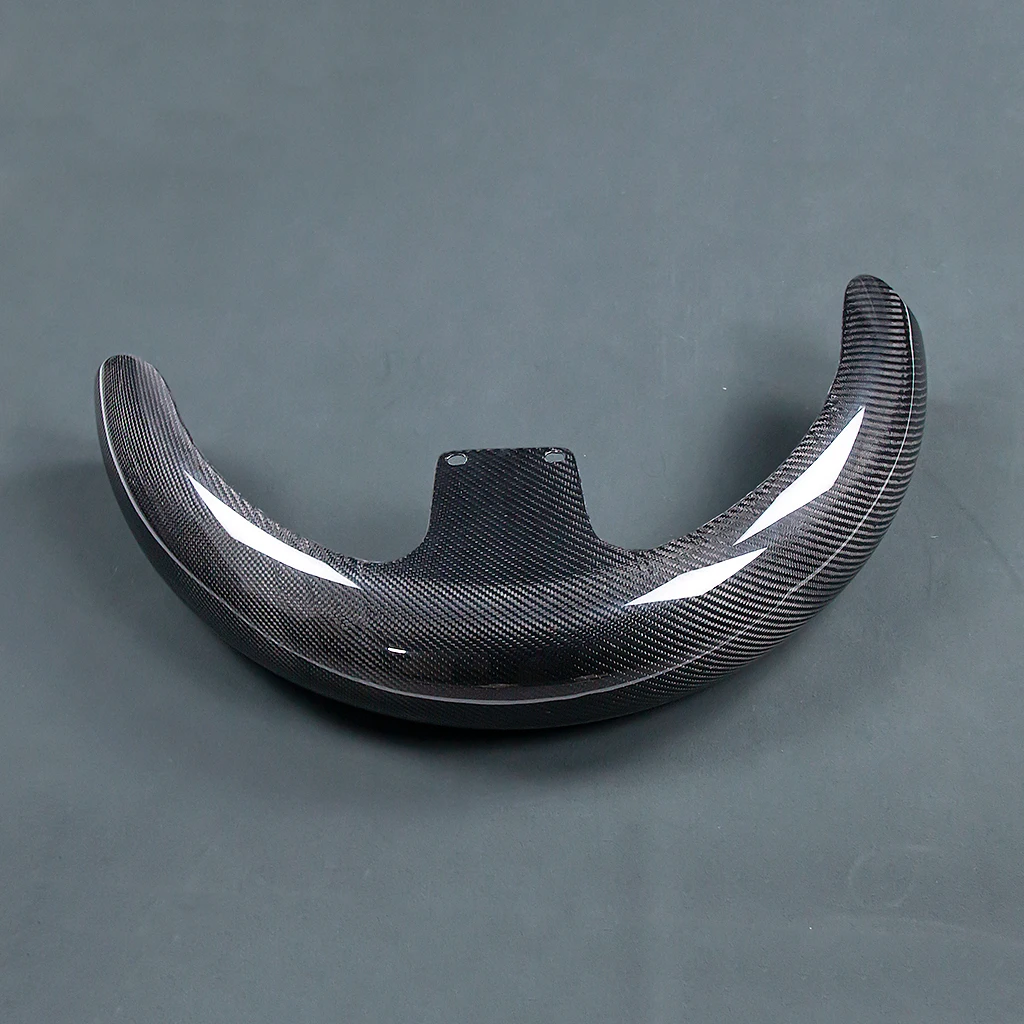 19 بوصة لنماذج Harley Touring وحقيبة مخصصة 100% 3K من ألياف الكربون الجافة النقية للدراجات النارية مجموعة انسيابية للحاجز الأمامي #5