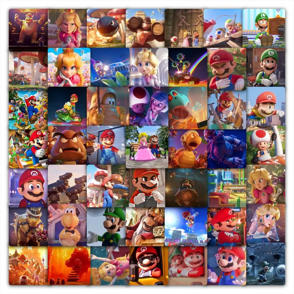

59pcs Mario Cartoon Graffiti Sticker Kawaii Luggage Phone Case Water Bottle Waterproof DIY Decorative Stickers For Kids Toy