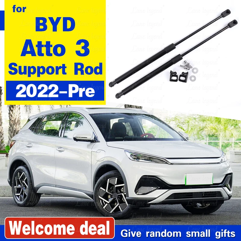 Car Hood Strut Bars Hydraulic Rod for BYD Atto 3 Yuan Plus 2022 2023 2024 Spring Shock Bracket Absorber Lift Kit Car-Accessories