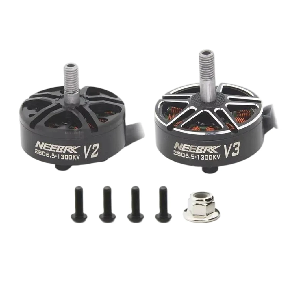 2806.5 V2/V3 Brushless Motor 1300KV for RC Drone FPV Racing 3-6S 45A 1150W/1550W Compatible with Fixed-Wing Multirotor Aircraft