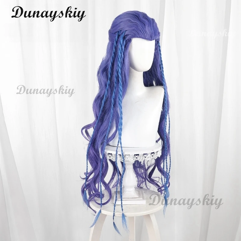 Movie Nezha AoRun Cosplay Wig and Dragon Horn Headwear Ear Props Halloween Party Wig Accessory Prop Customized