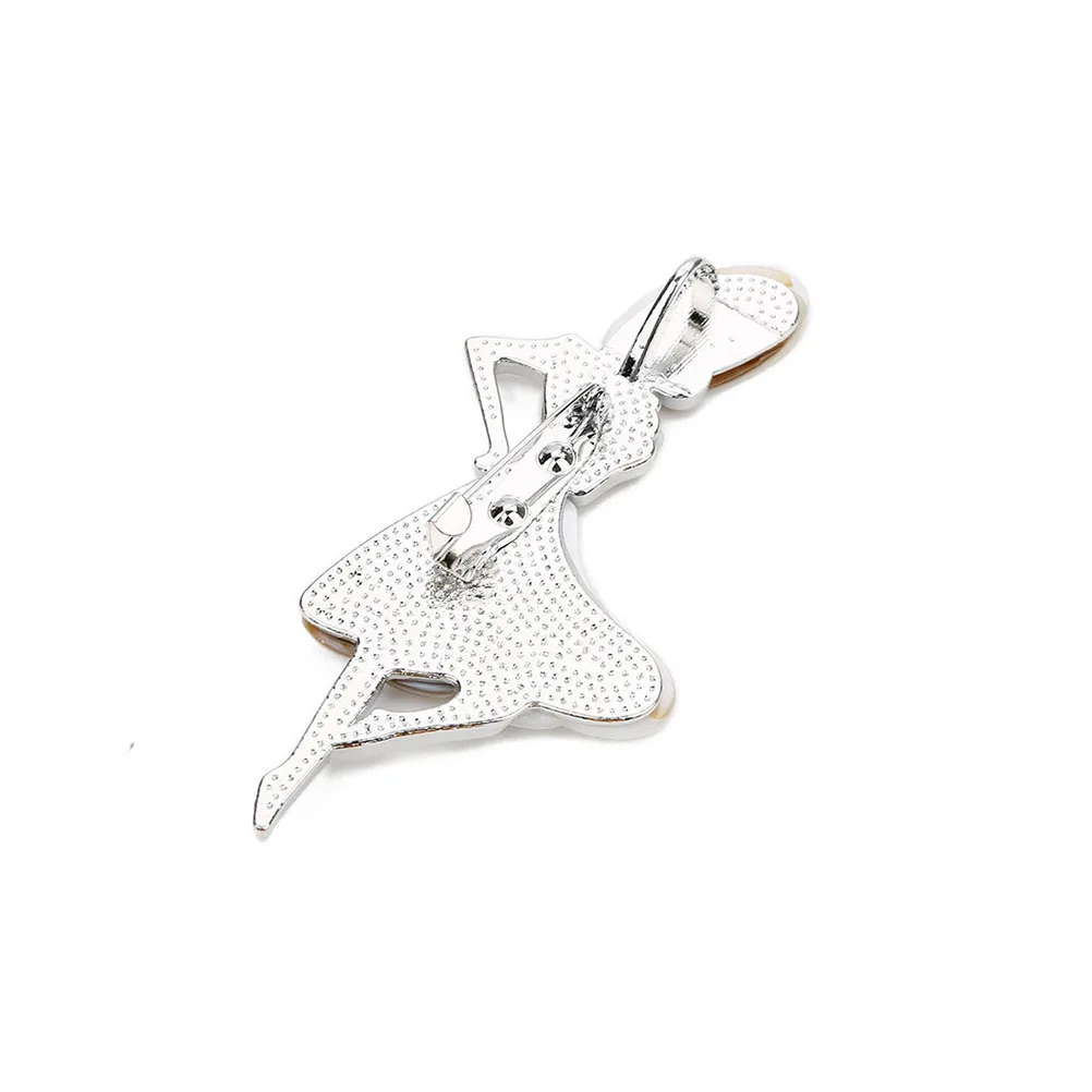 

1Pcs Delicate Beauty Girl Shaped Brooch Pendant Abalone Shell Hat Creative Design Multipurpose Accessory for Women Girls Special
