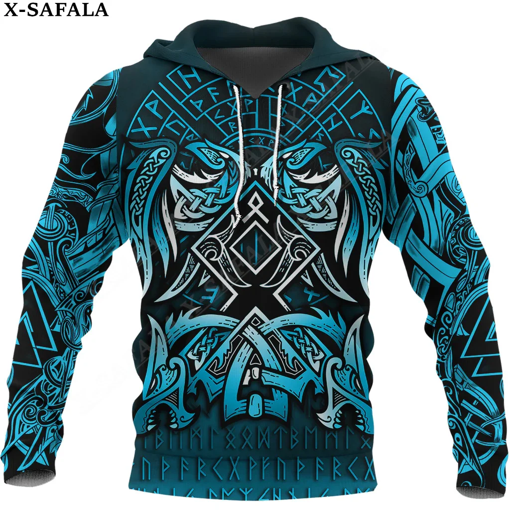 

Odin Raven Celtic Valknut Hot Tattoo 3D Print Zipper Hoodie Man Female Pullover Sweatshirt Hooded Jacket Jersey Tracksuits-2