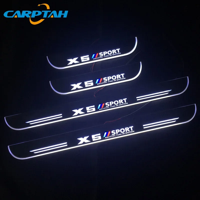 

LED Pedal Lights For BMW X5 E53 E70 F15 G05 Moving Welcome Pedal Car Scuff Plate Door Sill Pathway Light