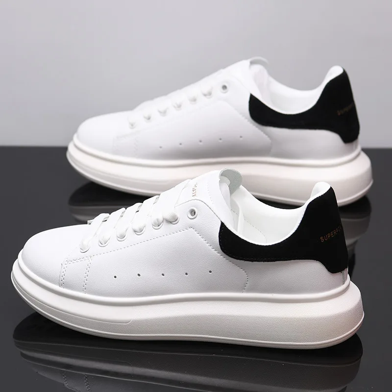 

Fashion Men's Classic White Casual Sports Shoes Lace up Running Shoes Board Shoes Outdoor Lightweight Platform Women Sneakers