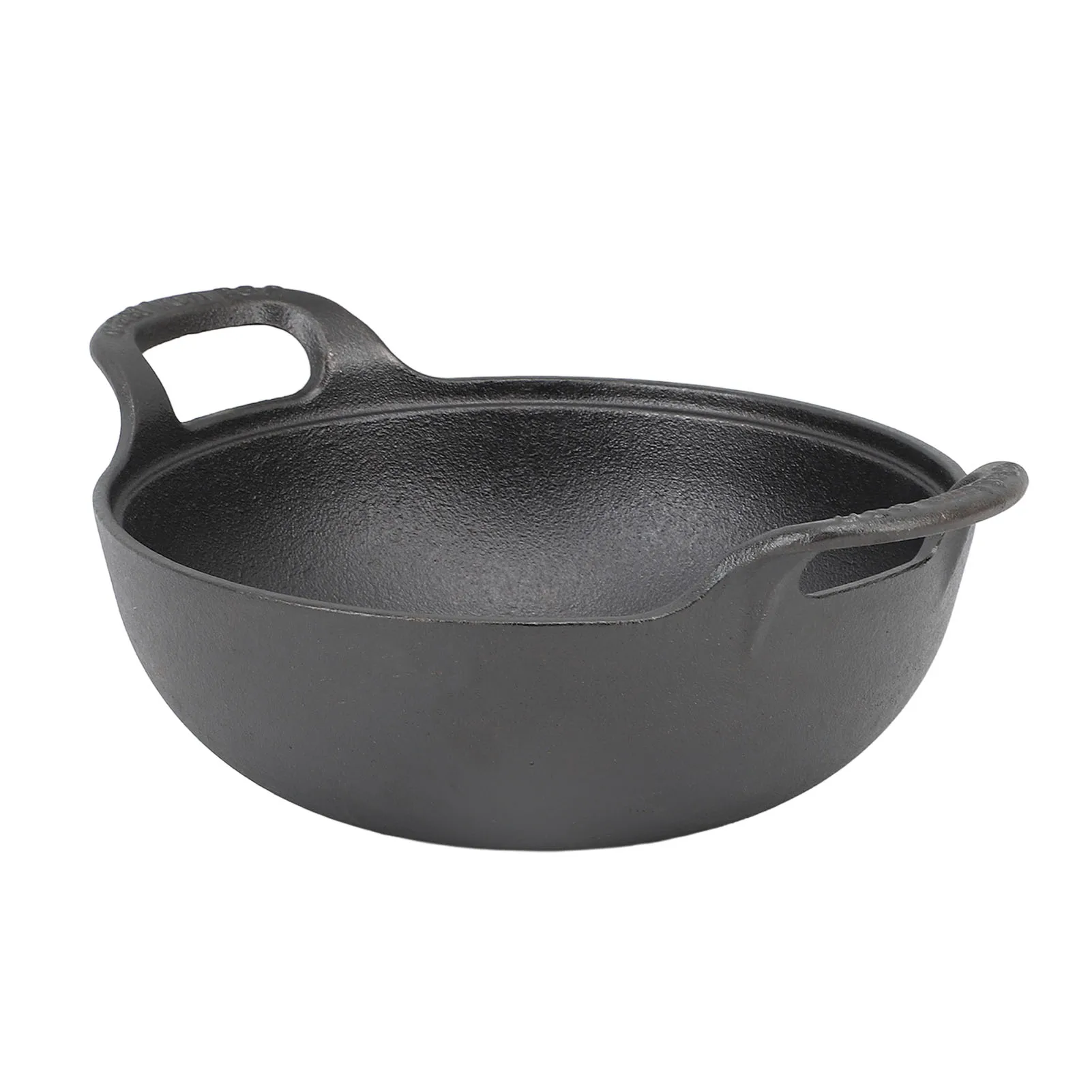 Cast Iron Wok with 2 Handle Wooden Lid Frying Pan with Flat Base Uncoated for Stir Fry Grill Steam Authentic Asian Chinese Food