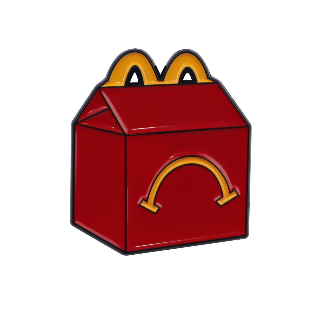 Fast Food Packaging Mox Enamel Pin Canteen Badges Red Brooch for Clothes Lapel Pins for Backpacks Jewelry Gifts for Friends