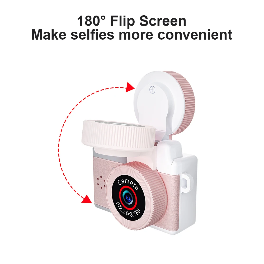 Vandlion A90 Mini Kids Camera 180° Flip Lens Multi Filters 1.47