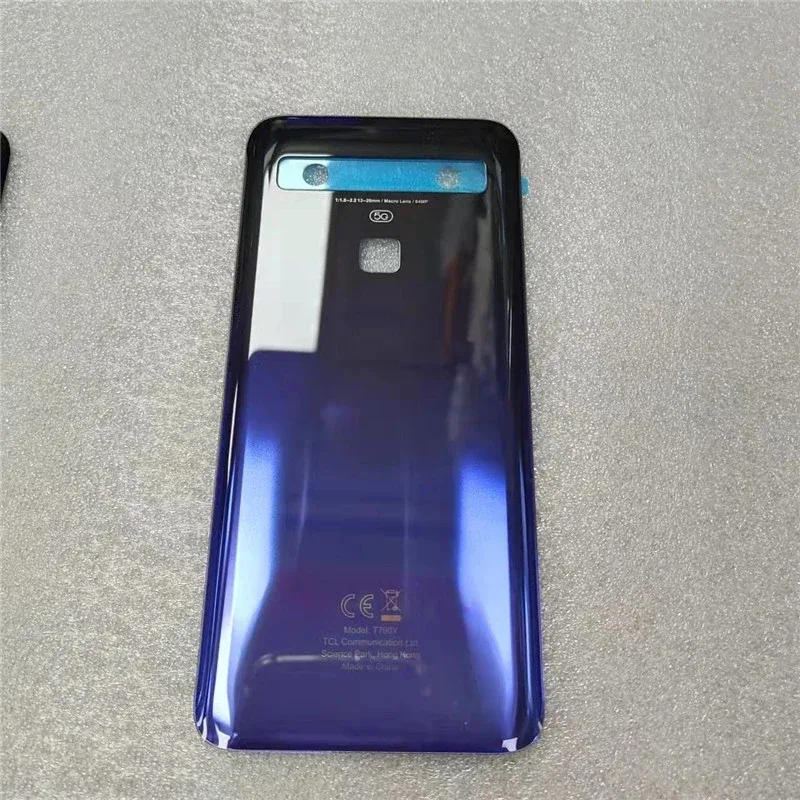 For TCL 10 5G T790Y T790 backshell Back Cover Glass Door Housing Protection Back Case Durable Rear Cover