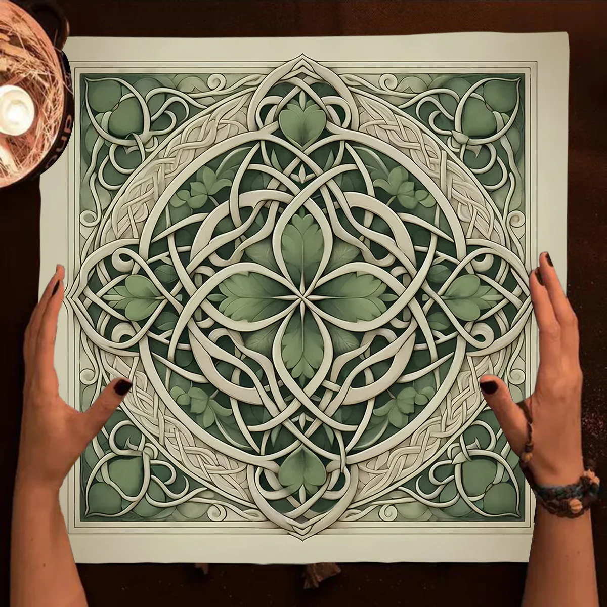 50/75/110/137cm Tarot mat Mandala Tarot Card Tablecloth Polyester Fabric Altar Cloth Divination Tarot Reading Table Cloth