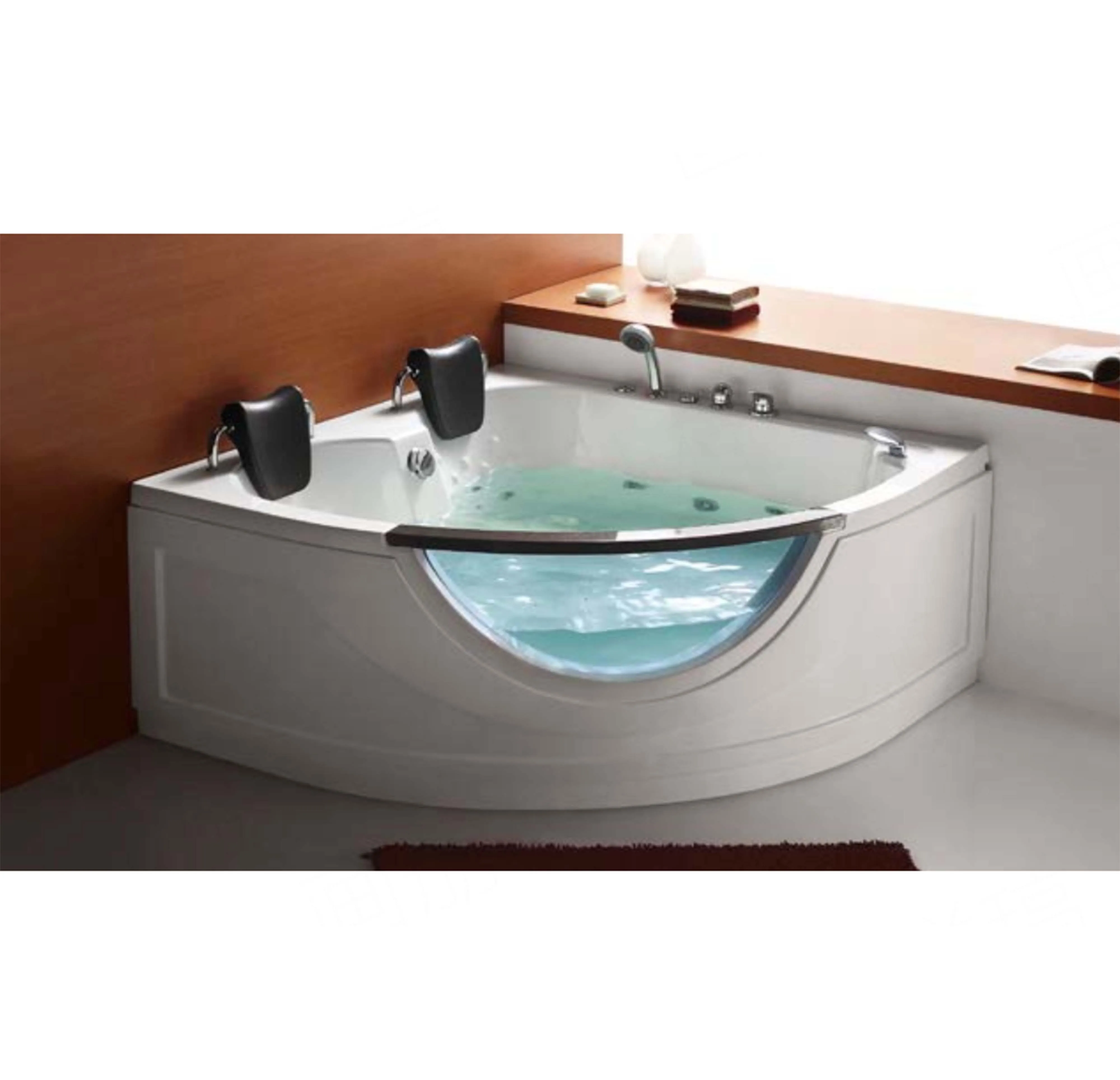 Oem/odm ized 1.5m  Modern Design Triangle Acrylic Whirlpool Corner Soaking Spa Bathtub Multi Functional Acrylic Bathtub