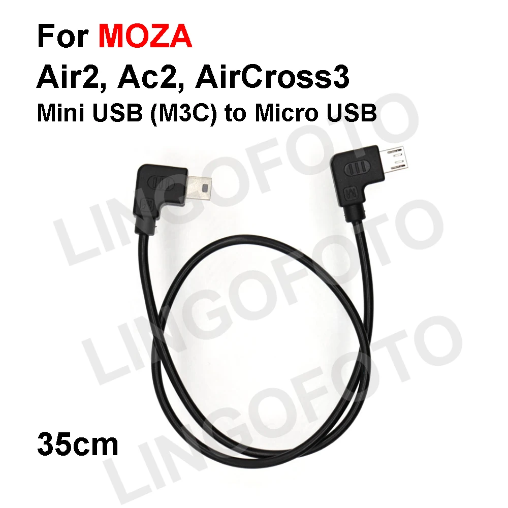 Mini USB (M3C) to Micro USB for MOZA Air2, Ac2, AirCross3 Camera Control Cable for Canon 5D4 M50 90D etc