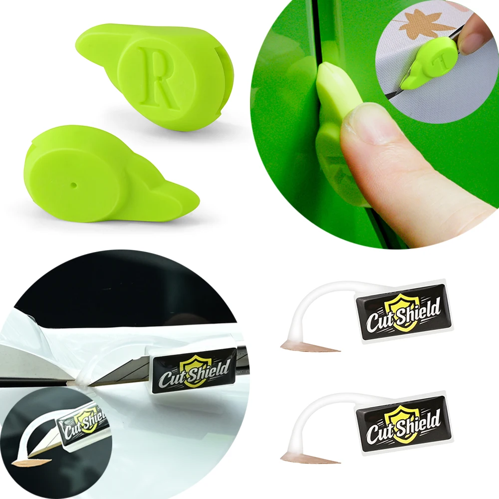EHDIS Car Wrap PPF Edge Trimming Guide 9mm Utility Knife Cutting Cover Non-Scratch Film Cutter Protector Shield for Vinyl Wraps