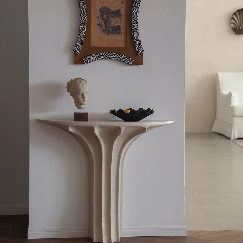 

Medieval Art Entrance Table French Cream Wind Entrance Very Narrow Decorative Table Living Room Against the Wall Entrance