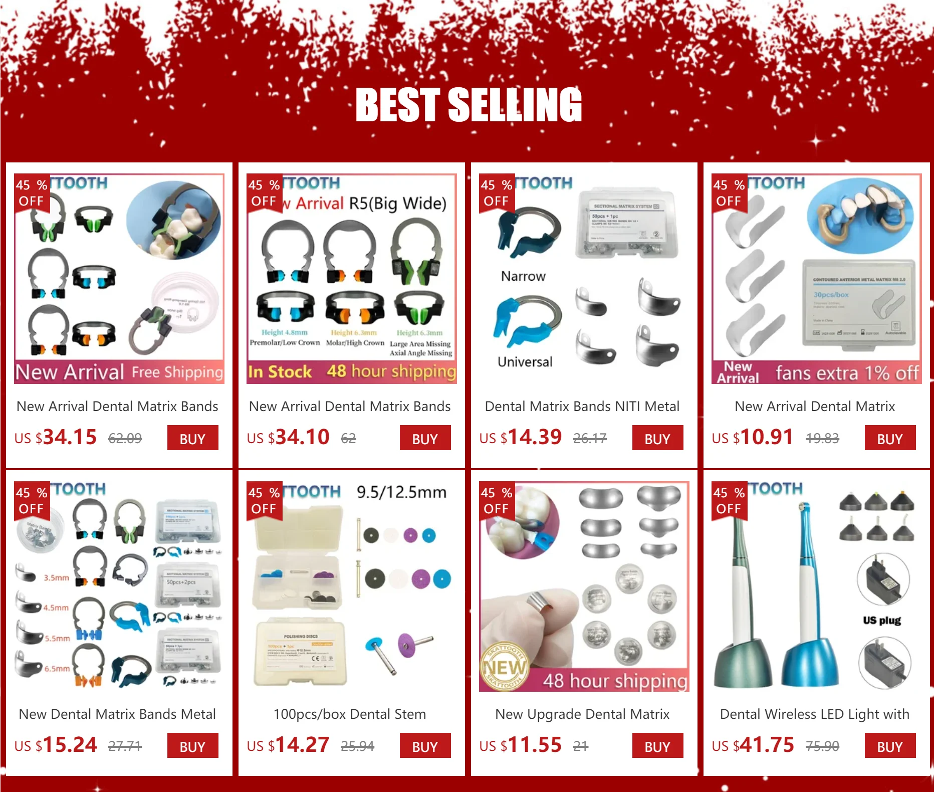 1 Satz Zahn matrix bänder a3 Schnitt konturierte Matrix bänder mit Zange Niti Klemm ring Keil messer Dental material Werkzeuge – Detail 1