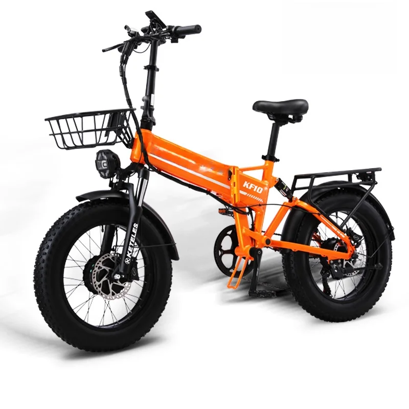 20-Zoll-All-Terrain-E-Bike, versteckte hydraulische Bremse, fetter Reifen, 7-Gang-Aluminium-Klapp-Elektrofahrrad für das Pendeln in der Stadt