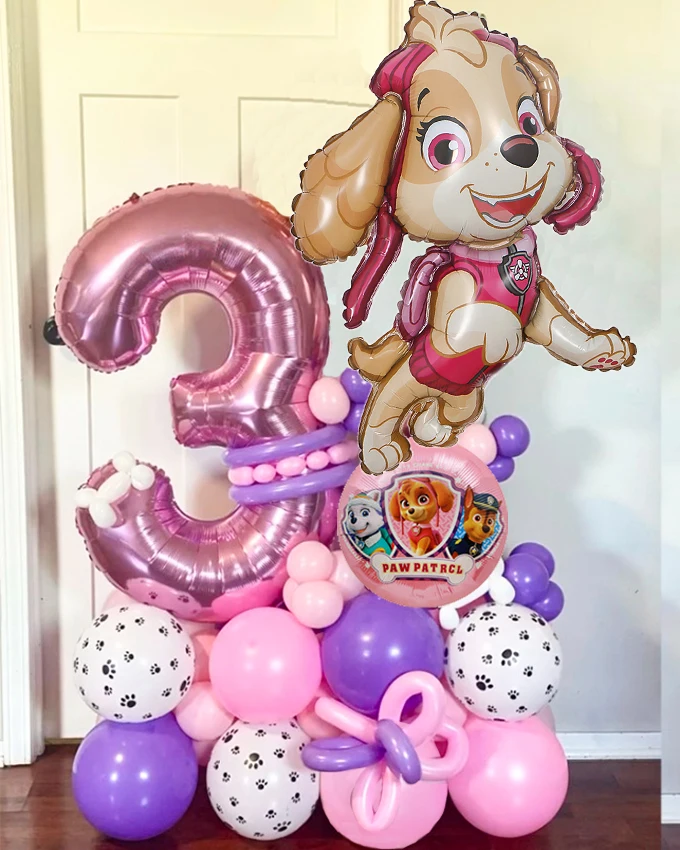 Cartoon Paw Patrol Themen Ballon Party Dekoration Lieferungen Rettung Hund Welpen Aluminium Folie Ballon Kinder Geburtstag Geschenk