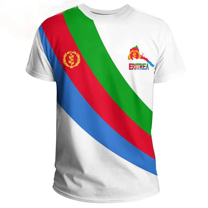 Men\'s T-Shirts Africa Country Eritrea Flag Print Men Women Ethnic Tribe Harajuku Y2k Short Sleeves Streetwear Gym Top Tees