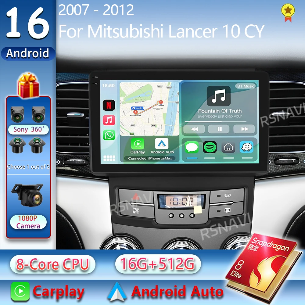Android 16 CarPlay For SsangYong Korando 3 Actyon 2 2010 - 2013 2K QLED Android Car Radio Multimedia Video Player GPS Stereo