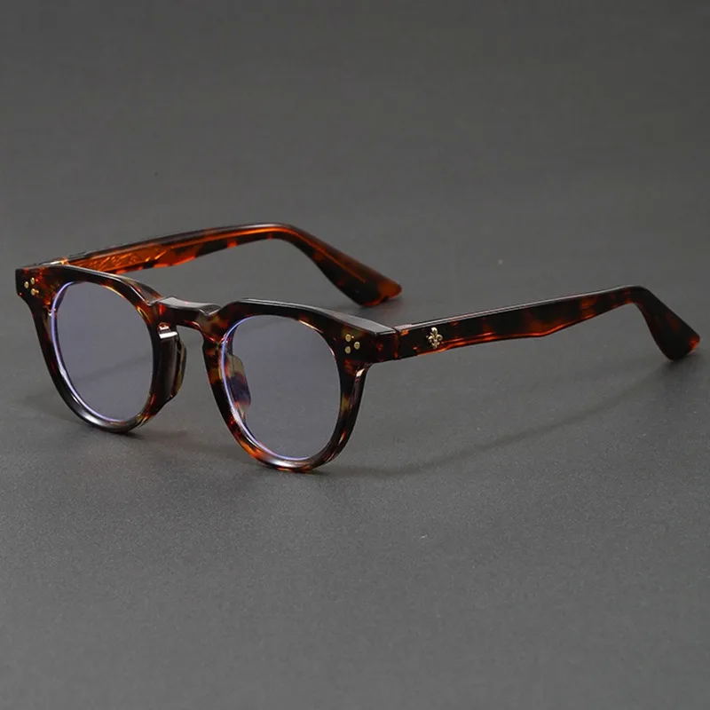 Retro runde Anti-Blaulicht-Brille für Männer und Frauen, modischer Schildpatt-Rahmen, trendige optische Brille, klassische Computerbrille