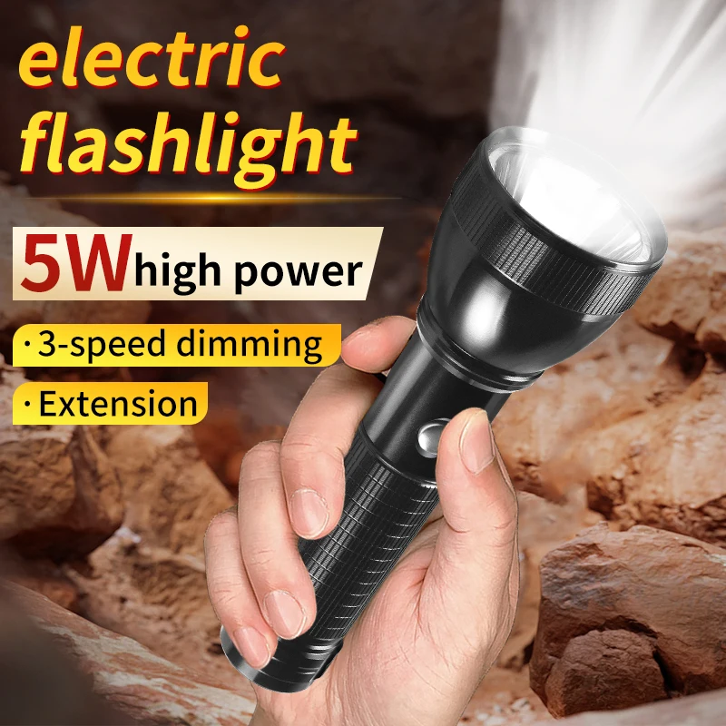 

High-Light LED Dimmable Home Lighting Aluminum Alloy Rechargeable Tactical Flashlight