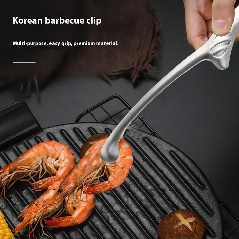 

Multifuctional Barbecue Metal Anti-slip Clips Delicate Food Clips Self-standing Tongs Clamp Kitchen Gadgets Barbecue Accessories