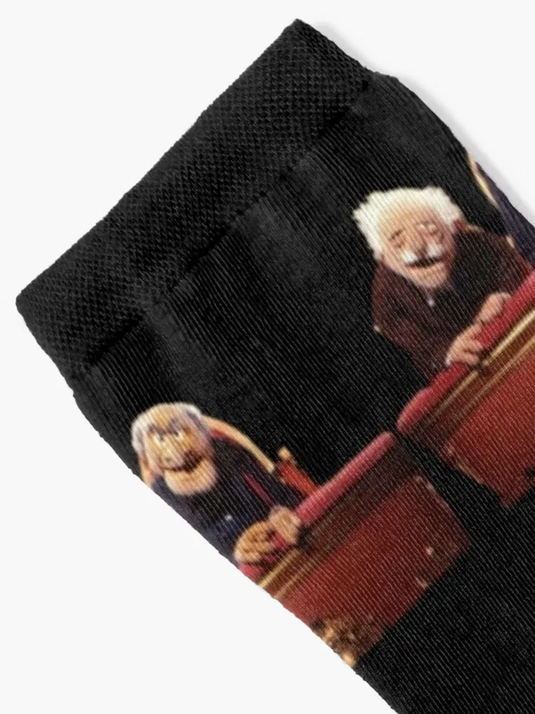 Statler and Waldorf kaus kaki vintage Pria Wanita, Kaos Kaki olahraga santai ujung kaki lari