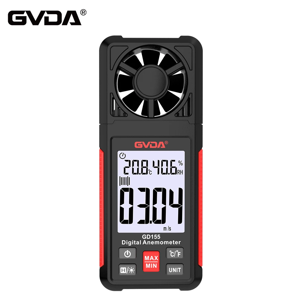 gvda anemometro digital portatil medidor de velocidade do vento medidor de velocidade do ar windmeter lcd backlight display temperatura umidade 01